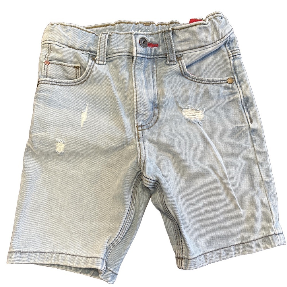 Boys Wrangler Light Blue Distressed Denim Shorts Size 6